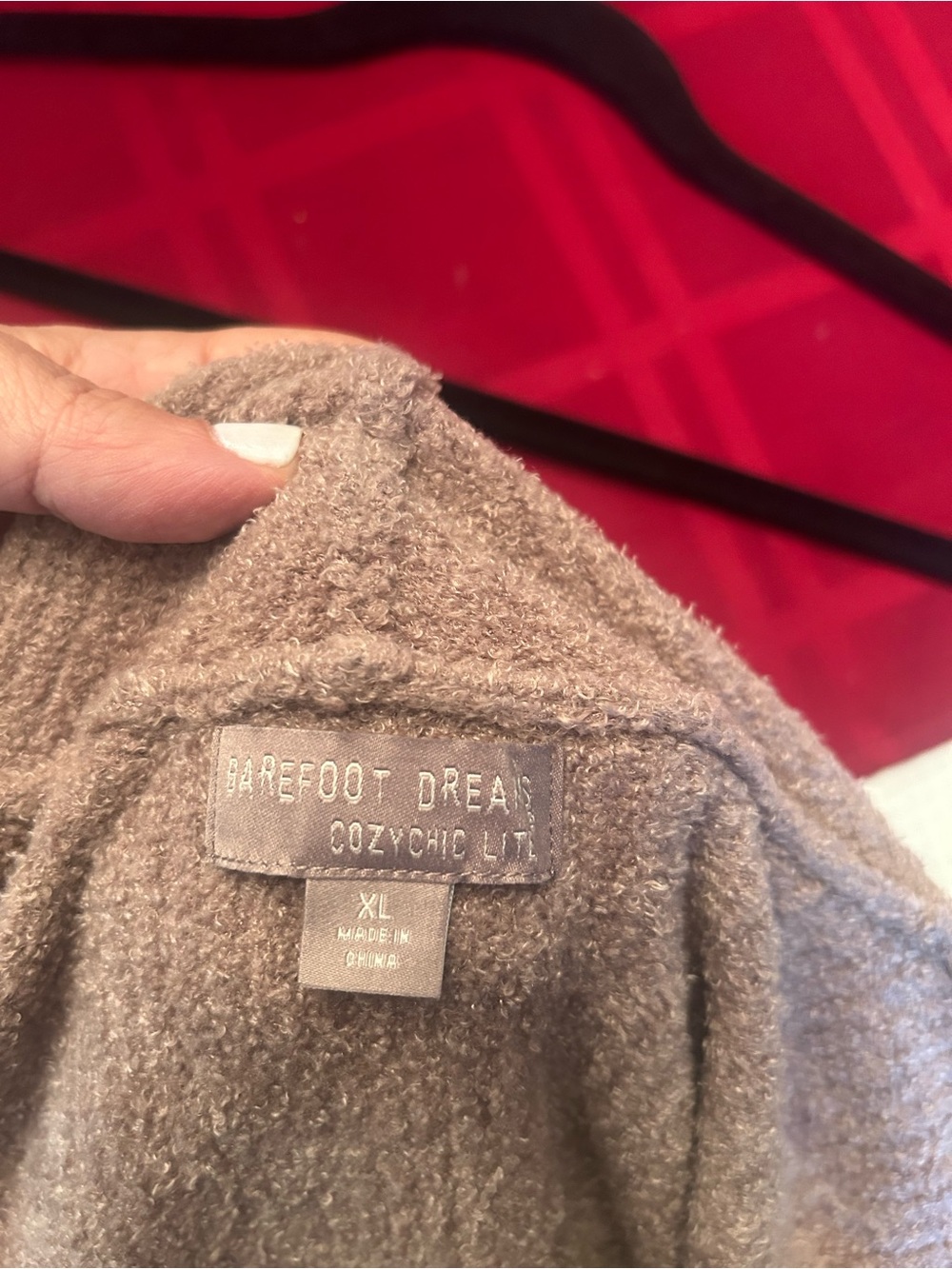 Barefoot Dreams CozyChic Lite Hoodie - Taupe Beige